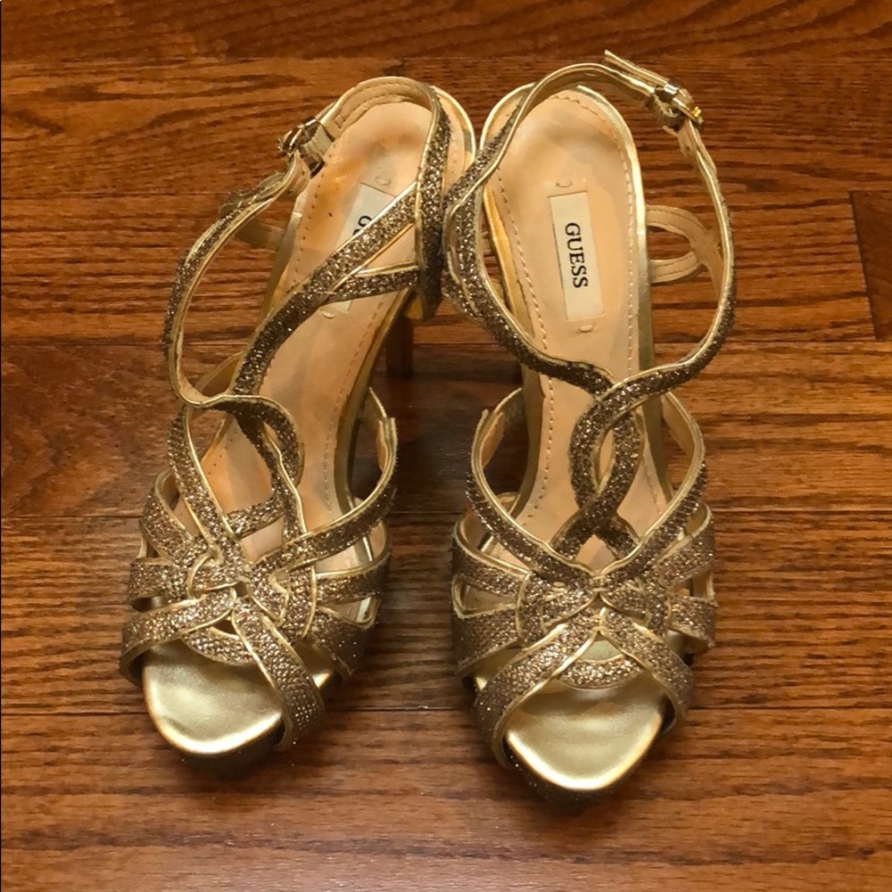 Guess sparkly platform heels